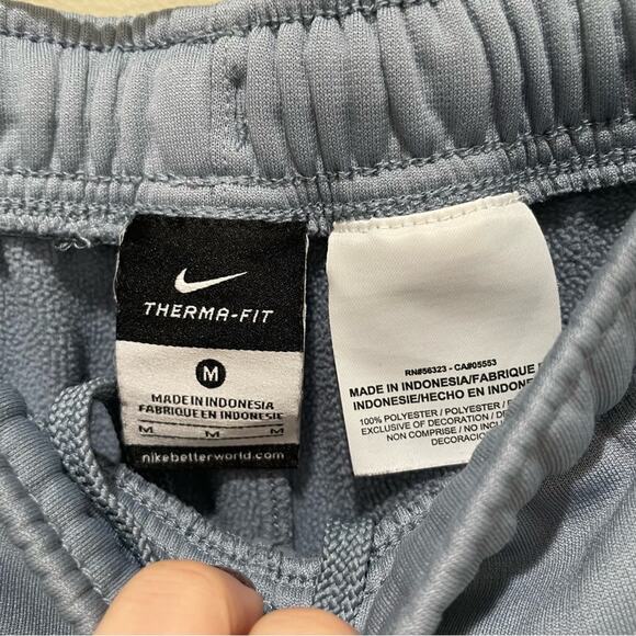 Nike Therma-Fit Fleece Lined Sweatpants Blue Boys Size Medium - Picture 5 of 6